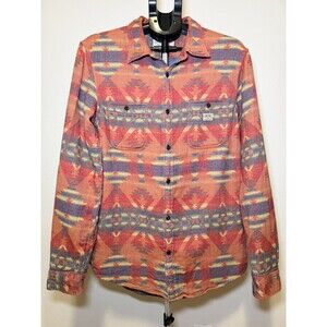 Denim & Supply Ralph Lauren Aztec Navajo Southwestern Button Up Shirt Men's L